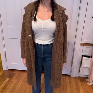 Brown teddy coat